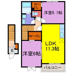 アプローズA・Bの物件間取画像